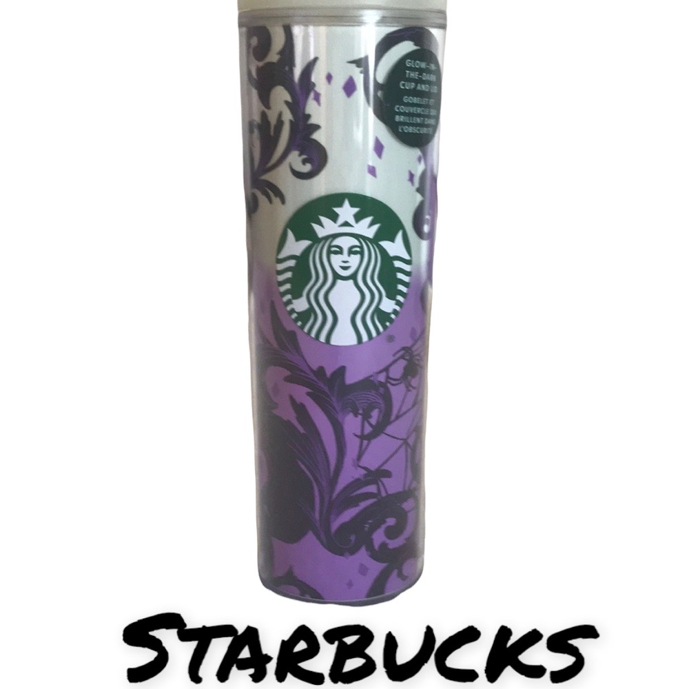 🎃🎃🎃Halloween Starbucks Cat & Spiders HTF Tumbler which glows in t…